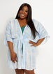 Dalin Tie Front Kimono Cover Up, Light Pastel Blue image number 0