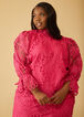 Puff Sleeved Lace Top, Pink Peacock image number 0