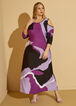 Cold Shoulder Printed Maxi Dress, Purple Magic image number 0