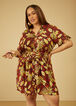 Tropical Print Gauze Shirtdress, Multi image number 2