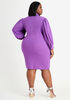 Crepe Notch Lapel Blazer Dress, Purple Magic image number 1
