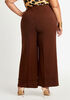 Cuffed High Rise Wide Leg Pants, Potting Soil image number 1