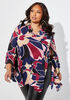 Abstract Print Tunic, Foxglove image number 0