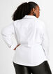 Classic Collar Button Up Top, White image number 1
