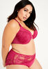 Lace Fun & Flirty Front Clasp Bra, Sangria image number 2