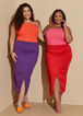 Strapless Two Tone Bodycon Dress, Purple Magic image number 4