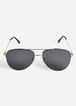 Silver Textured Aviator Sunglasses, Silver image number 1