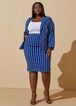 Pinstriped Power Twill Skirt, Cobalt image number 2