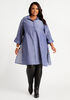 Chambray Side Slit Tunic Button Up, Blue image number 0