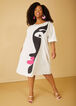 Profile Linen And Cotton Blend Dress, White image number 0