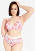 Floral Print Plunge Butterfly Bra, Multi image number 3
