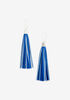 Fringe Faux Leather Drop Earrings, Sodalite image number 0