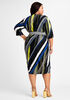 Wavy Stripe Knit Wrap Dress, Multi image number 1