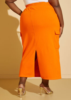 French Terry Cargo Maxi Skirt, Exuberance image number 1