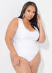 Plus Size bodysuit jersey knit knitted printed plus size one piece image number 0