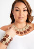 Resin Necklace & Earrings Set, Brown Combo image number 2