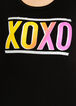 XOXO Graphic Knit Tee, Black image number 1