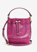 Trendy Satchel Bucket Bag Faux Leather Anne Klein Handbag image number 0