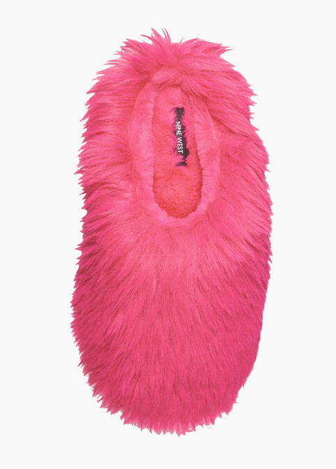 Nine West Fuzzy Faux Fur Clogs, Very Berry image number 3