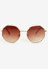Octagon Frame Sunglasses, Gold image number 0