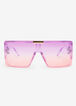 Tinted Cutout Sunglasses, Purple image number 1