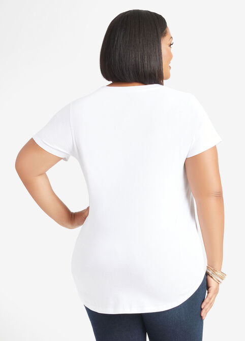 Blessed With Curves Graphic Tee, White image number 1