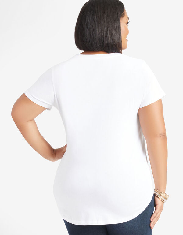 Blessed With Curves Graphic Tee, White image number 1