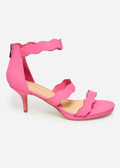 Scalloped Wide Width Sandals, Pink image number 2