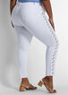 Pearl Embellished Skinny Jean, White image number 1