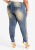 Distressed Painted Skinny Jeans, Vintage image number 1