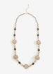 Crochet Crystal & Bead Necklace, Gold image number 0