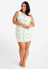 Trendy Plus Size Designer Kensie Printed Chemise Lounge Dress image number 0