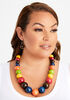 Wood Necklace & Earrings Set, Multi image number 1