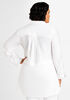 Cotton Pullover Roll Tab Tunic, White image number 1