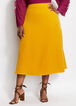 Plus Size Chic Front Slit Business Dressy Zip A Line Midi Skirts image number 0