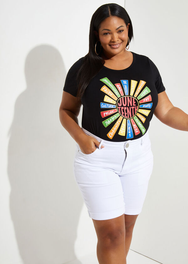Juneteenth Sunray Graphic Tee, Black image number 0