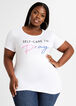 Self Care Tip Pray Graphic Tee, White image number 0
