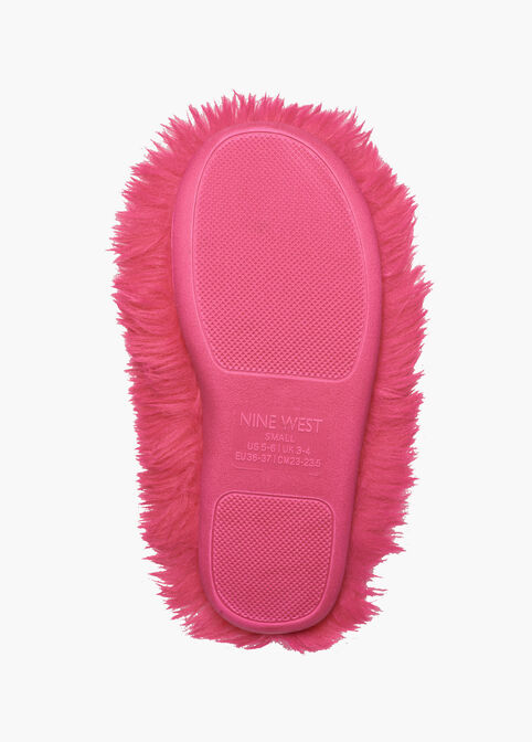Nine West Fuzzy Faux Fur Clogs, Very Berry image number 2