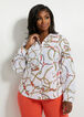 Chain-Link Status Button-Up Top, White image number 2