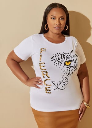 Fierce Tiger Graphic Tee, White image number 0