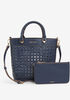 Anne Klein Perforated Tote, Navy image number 0