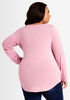 Basic Stretch Knit Long Sleeve Tee, Foxglove image number 1