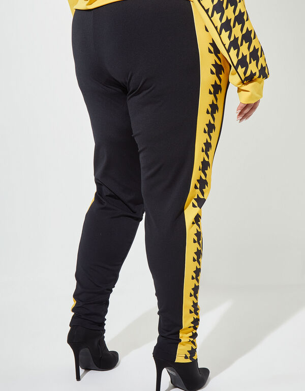 Piped Houndstooth Leggings, Nugget Gold image number 1