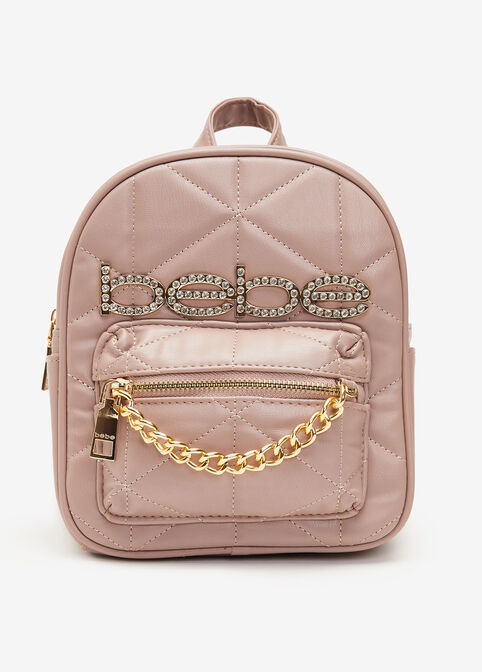 Trendy Designer Bebe Zaza Leather Backpack Bookbag image number 0