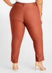 Brown Stretch Twill Ankle Pant, Tortoise Shell image number 1
