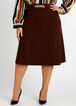 Plus Size Crepe Skirts Plus Size Pull On A Line Chain Waist Skirts image number 0