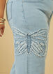Butterfly Wide Leg Jeans, Medium Blue image number 2