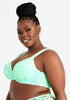 Corded Lace Plunge Butterfly Bra, Bright Green image number 1