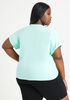 DKNY Sport Logo Tie Front Tee, Turquoise Aqua image number 2