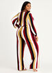 Belted Shimmer Stripe Jumpsuit, Multi image number 1